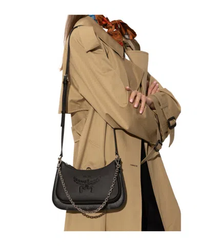 Mcm Aren Duo Shoulder Bag In Black