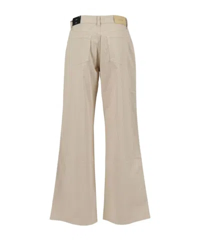 7 For All Mankind Flared Twill Jeans With Classic Five-pocket Design In Brown