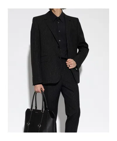 Alexander Mcqueen Blazer With Lurex Thread In Red