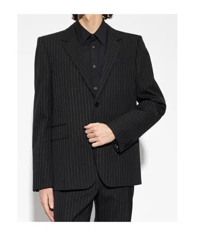 Alexander Mcqueen Blazer With Lurex Thread In Red