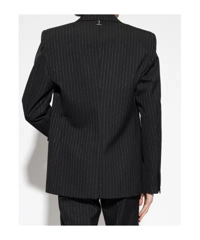 Alexander Mcqueen Blazer With Lurex Thread In Red