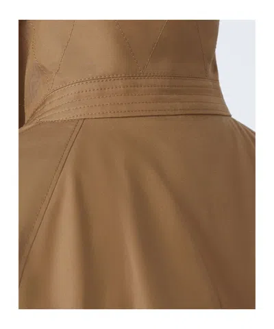 Max Mara Tesoro Cropped Double-breasted Cotton-blend Gabardine Trench Coat In Brown