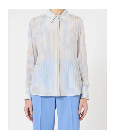 Max Mara Long-sleeved Shirt In White