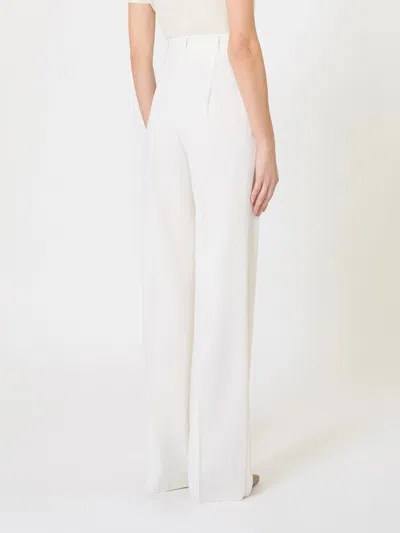 Max Mara Wool Casual Pants In White