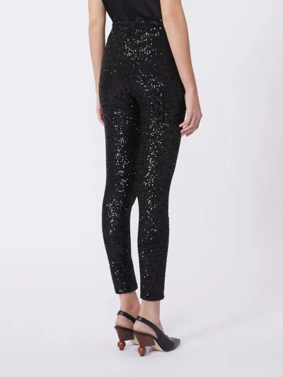 Weekend Max Mara Sequined Leggings In Black
