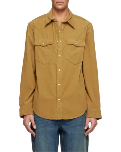 Isabel Marant Vasco Chest-pockets Shirt In Brown