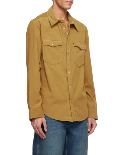 Isabel Marant Vasco Chest-pockets Shirt In Brown