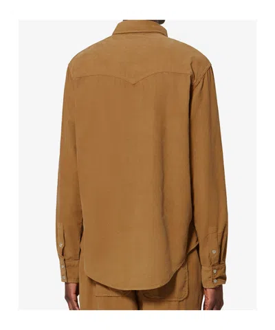 Isabel Marant Vasco Chest-pockets Shirt In Brown