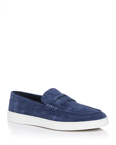 The Men's Store At Bloomingdale's Men's Penny Loafer Slip On Sneakers - Exclusive In Blue Suede
