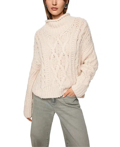 Marc Cain Knitted In Germany Cable Knit Jumper In Neutral