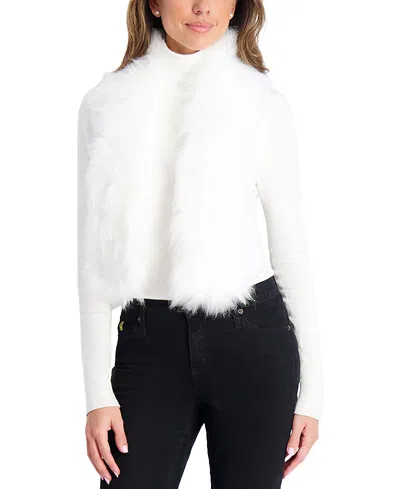 Gorski Cashmere Goat Knit Pull-through Scarf In White