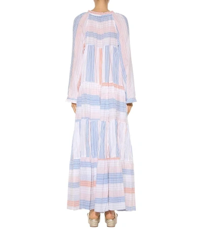 Shop Stella Mccartney Cotton-blend Maxi Dress In Oraege Multicolour