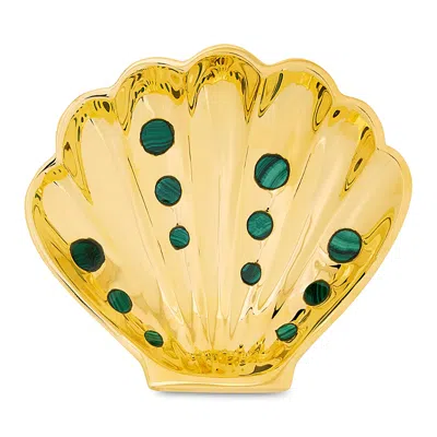 Jonathan Adler Ja Clam Shell Decorative Tray In Yellow