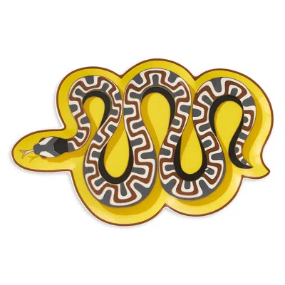 Jonathan Adler Snake-shape Trinket Tray In Yellow