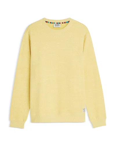 Scotch & Soda Melange Crewneck Sweatshirt In Yellow