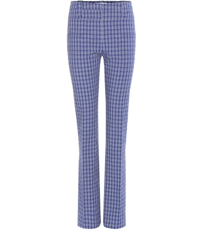 Altuzarra Serge Plaid Trousers In Blue