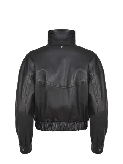 Dondup Long-sleeved Leather Jacket