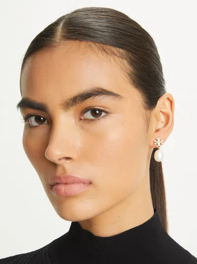 Tory Burch Kira Pearl Drop Earring In Gold