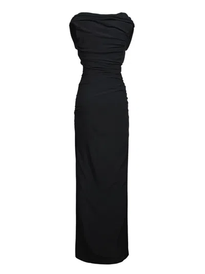 Jacquemus La Robe Rita Longue Gown In Black