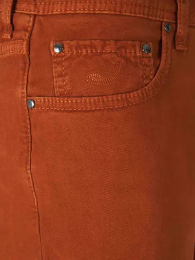 Jacob Cohen Bard 5 Pocket Pants In Orange