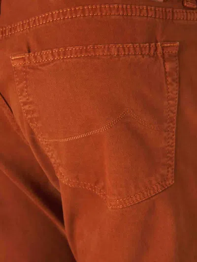 Jacob Cohen Bard 5 Pocket Pants In Orange