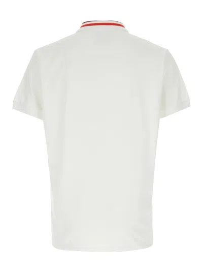 Vivienne Westwood White Polo Shirt With Contrasting Collar And Orb Logo Detail On The Front In Cotton Man In White