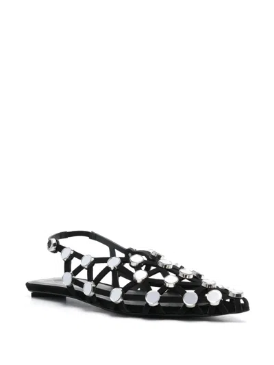 Attico Black Grid Ballerina