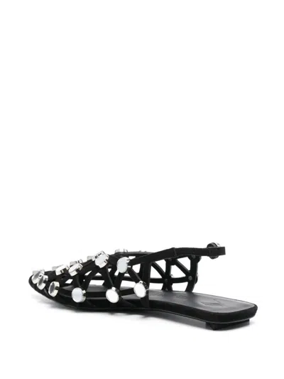 Attico Black Grid Ballerina