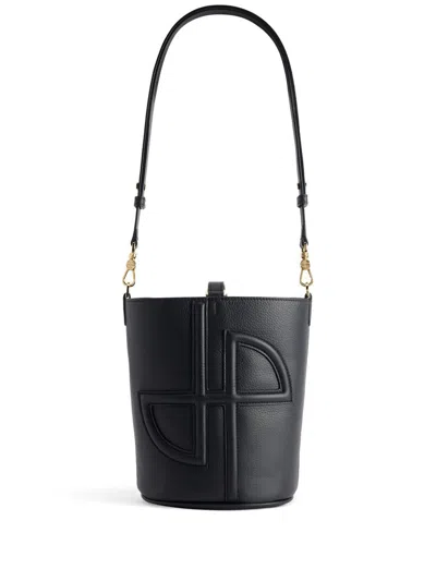 Patou Small Jp Bucket Bag In Black