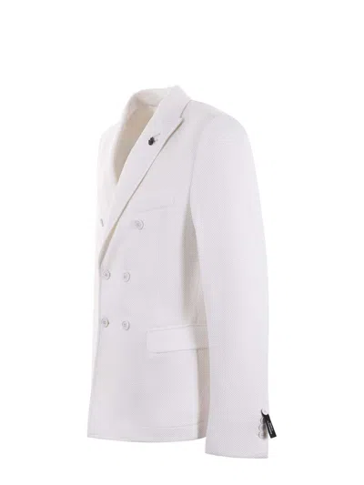 Alessandrini Double-breasted Jacket In White