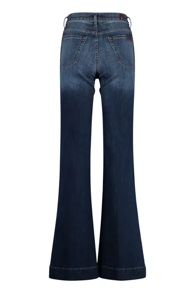 7 For All Mankind Dojo Tailorless Sacramento Kick Flare Jean In Blue