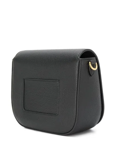 Mulberry 'darley' Black Crossbody Bag With Adjustable And Removable Shoulder Strap And Turn-lock Closure In G In Black