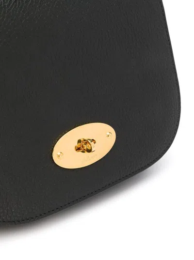 Mulberry 'darley' Black Crossbody Bag With Adjustable And Removable Shoulder Strap And Turn-lock Closure In G In Black