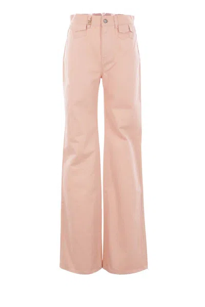 Chloé High Rise Flare Jeans In Pink