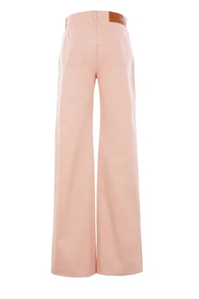 Chloé High Rise Flare Jeans In Pink