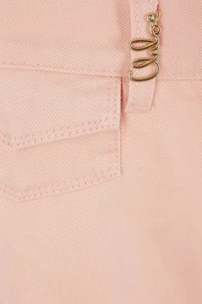 Chloé High Rise Flare Jeans In Pink