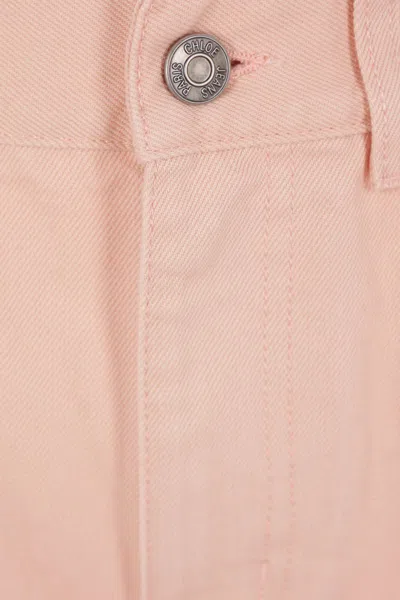 Chloé High Rise Flare Jeans In Pink