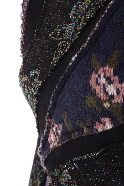 Rave Review Floral-patchwork Pullover In Black