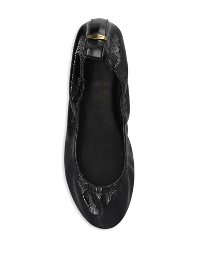 Isabel Marant Logo-plaque Leather Ballerina Shoes In Black