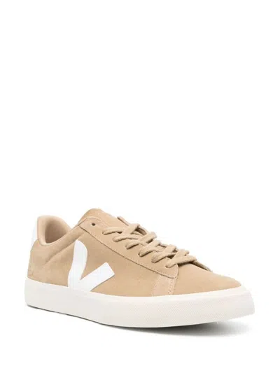 Veja Campo Low-top Suede Sneakers In Dune White