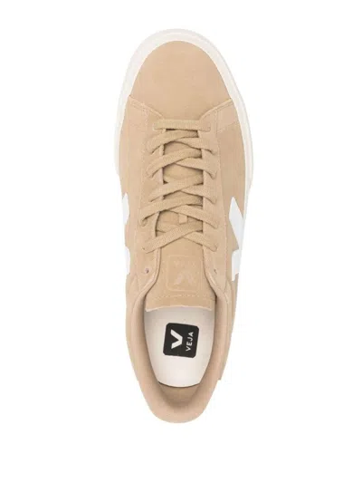 Veja Campo Low-top Suede Sneakers In Dune White
