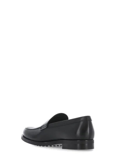 Tod's Leather Loafer With Iconic Horsebit In Black