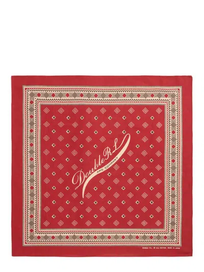Rrl Geometric-print Scarf In Red