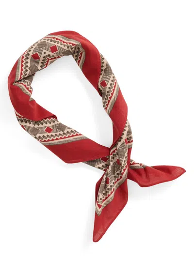 Rrl Geometric-print Scarf In Red