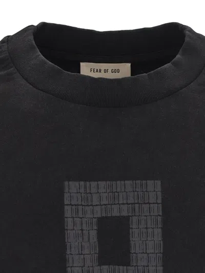 Fear Of God Graphic Print Short Sleeve T-shirt In Black