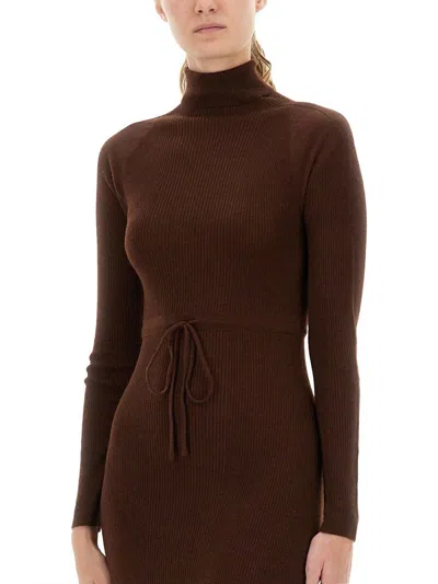 Apc Dress A. P.c. Woman Color Brown In Brown