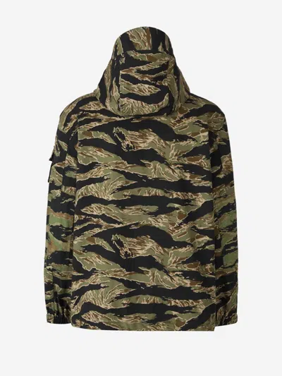 Givenchy Multicolour Hooded Zip Jacket In Black