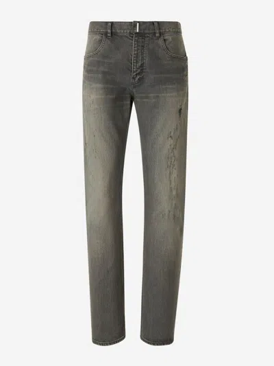 Givenchy Straight Fit Jeans In Gray