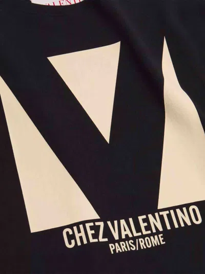 Valentino Garavani Cotton Logo T-shirt In Black
