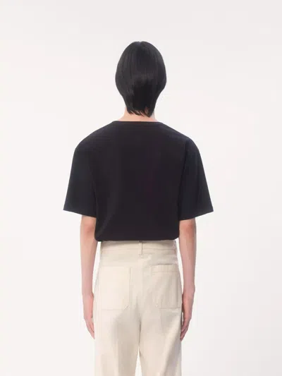 Valentino Garavani Cotton Logo T-shirt In Black